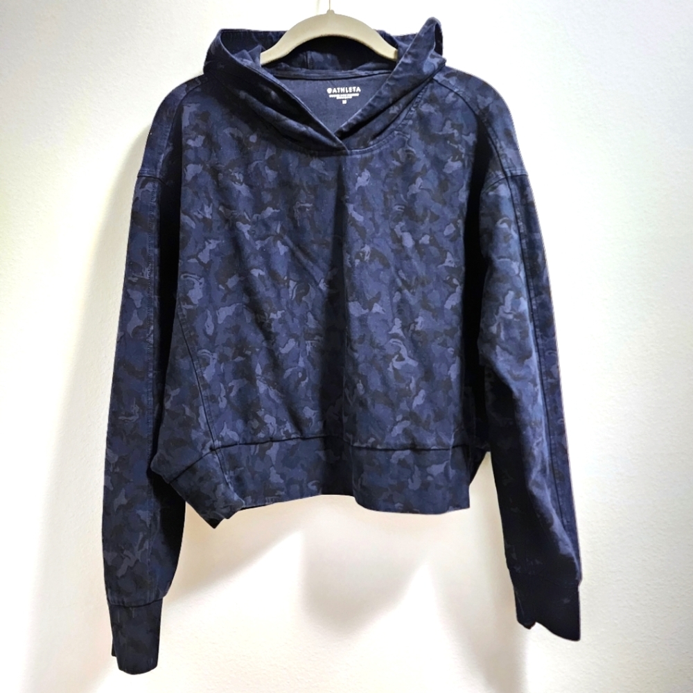 Athleta Cropped Camo Hoodie